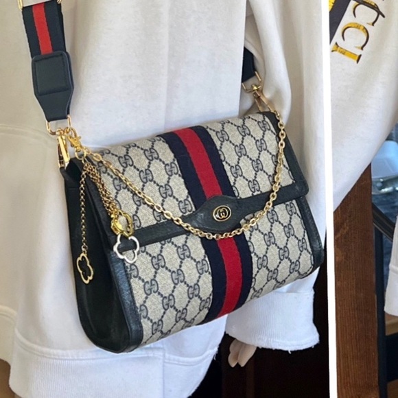 🚫SOLD on ♏️🚫STUNNING GUCCI SUPREME🔥💙 SUPER SHARP ATTRACTIVE SEXY ELEGANT EUC - Picture 4 of 16